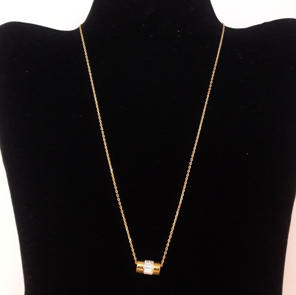 michael kors barrel pendant necklace